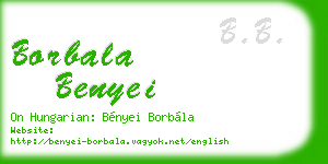 borbala benyei business card