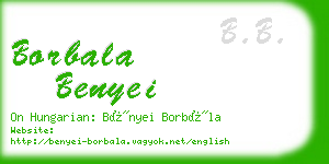 borbala benyei business card